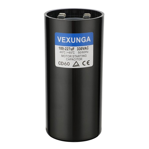 189-227 uF MFD 330 VCA 50/60 Hz Condensador de arranque