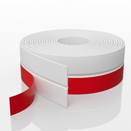 Ginchain Weather Stripping Door Seal, 2 inch Silicone Door Weather Stripping Door Seal Strip, Side and Bottom Gaps Insulation Strip for Door Frame, Window(20ft)