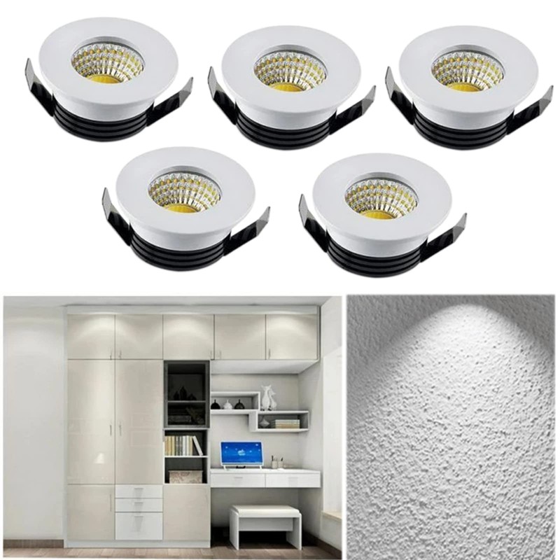 LED Recessed Ceiling Light, Mini 3W 30mm LED Downlight, 85-265V