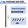 Brakki 50 Pack 36" Deck Balusters, Metal Deck Railing Spindles