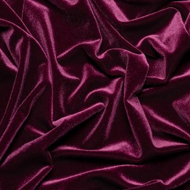 Ice Fabrics Stretch Velvet Fabric by The Yard - 60" Wide Soft Stretchy Fabric for Sewing Clothes, Apparel, Costume, Crafts - 90% Polyester 10% Spandex - Plum - 4 Yards