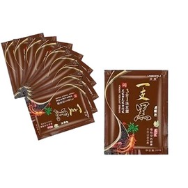 10 PACK Shampoo Tinte Instantáneo - Cubre Canas Naturalmente en tan solo 15 min. Jengibre shampoo con tinte paquete con 10 sobres de 30 grs c/u (café 