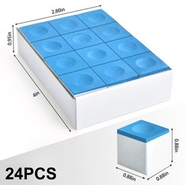 Billiard Cue Chalk Pool Chalk Cubes Billiard Chalk Pool Table Chalk Billiard Pool Table Accessories for Games Tournaments Home and Sports Hobbies (24Pcs)