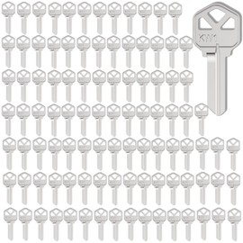 KW1 Blank Key Blanks, Pack of 100 Uncut Blank Keys in Premium Copper Structures Blank Keys