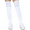 LEG AVENUE Damen Athlete Thigh Hi W / 3 Streifen