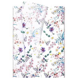Jwssor Floral Tissue Paper,Flower 60sheets 50x35 Tissue Paper for Wrapping Gifts Birthday Party Wedding