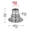 ElekTek Antique Brass B22 Batten 52mm Base BC Bayonet Cap