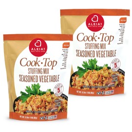 Aleia’s Gluten Free Cook Top Stuffing Mix – Seasoned Vegetable, 5.5oz (2 Pack) – Ready in 5 Minutes – Flavorful Stuffing for Gluten-Free Recipes