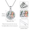 MEDWISE Mother Daughter Locket Necklace 925 Sterling Silver Celtic Locket