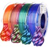 AMOLEN Silk PLA 3D Printer Filament Bundle, Shiny Dual Color