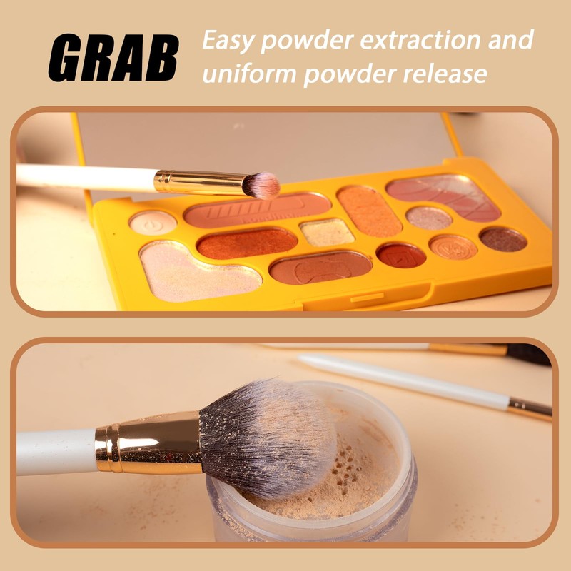 OMANIAC OMANIAC Professional Makeup Brushes Set (12Pcs), Pearl Flash Handles,