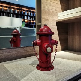 PARSAHO Fire Hydrant Model Money Bank Home Ornaments Figurines Iron Coin Bank Money Saving Piggy Bank Vintage Miniature Figurines Home Decoration Creative Gift for Children