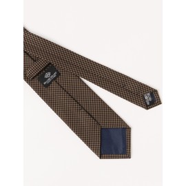 Beams Heart Men's Gun Club Check Necktie, Braun