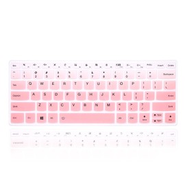 MMDW English Silicone Keyboard Cover for Lenovo Yoga C940 C740 14" |Yoga C930 930 920 13.9" |for Lenovo Flex 14 14" |Yoga 720 720S 730 13.3" |Yoga 730 15.6" |Yoga 720 12.5",Gradient Pink
