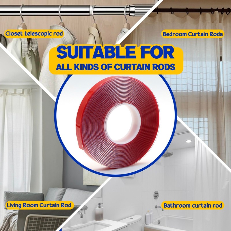 LUTQ 26 Ft Curtain Rod Tape - Smooth and Silent