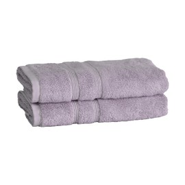 Mosobam Luxury Turkish Set of 2 Hand Towels 16X30 Lavender Aura 700 GSM Bamboo Viscose & Aegean Turkish Combed Cotton