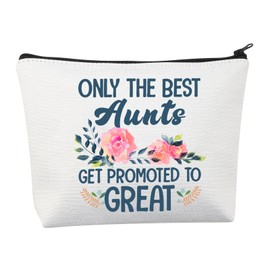 Aunt Makeup Bag Aunt Gifts Only The Best Aunts Get Promoted to Great Aunt Cosmetic Bag Pregnancy Announcement Gifts for Aunt, eyelash makeup bag, Makeup Bag