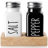 Salt and Pepper Shakers Set with Holder - Dopeca Glass