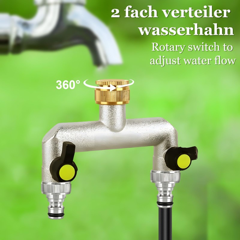 2-Way Distributor Water 3/4 Inch, Tap Water Distributor Brass, Tap