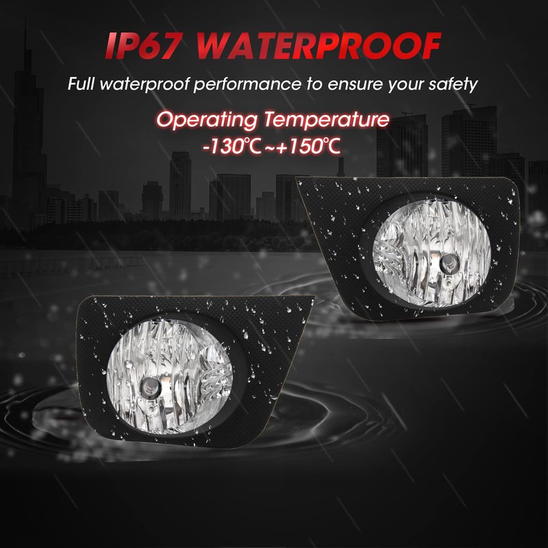 WEZEMLIGHT Fog Lights Assembly Replacement For 2006 2007 2008 2009