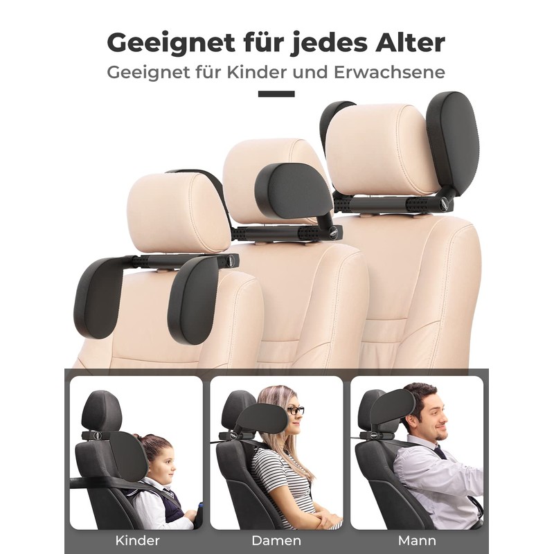 Oasser Headrest Car Children Removable Neck Support Car Seat Side
