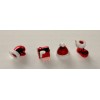 Unbranded Santa Items Mini Ornaments Red with White Trim Glove,