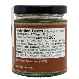 Nutural World - Crunchy Almond Nut Butter 6 Oz (170g) Great Taste Award Winner - 100% Pure Single Ingredient