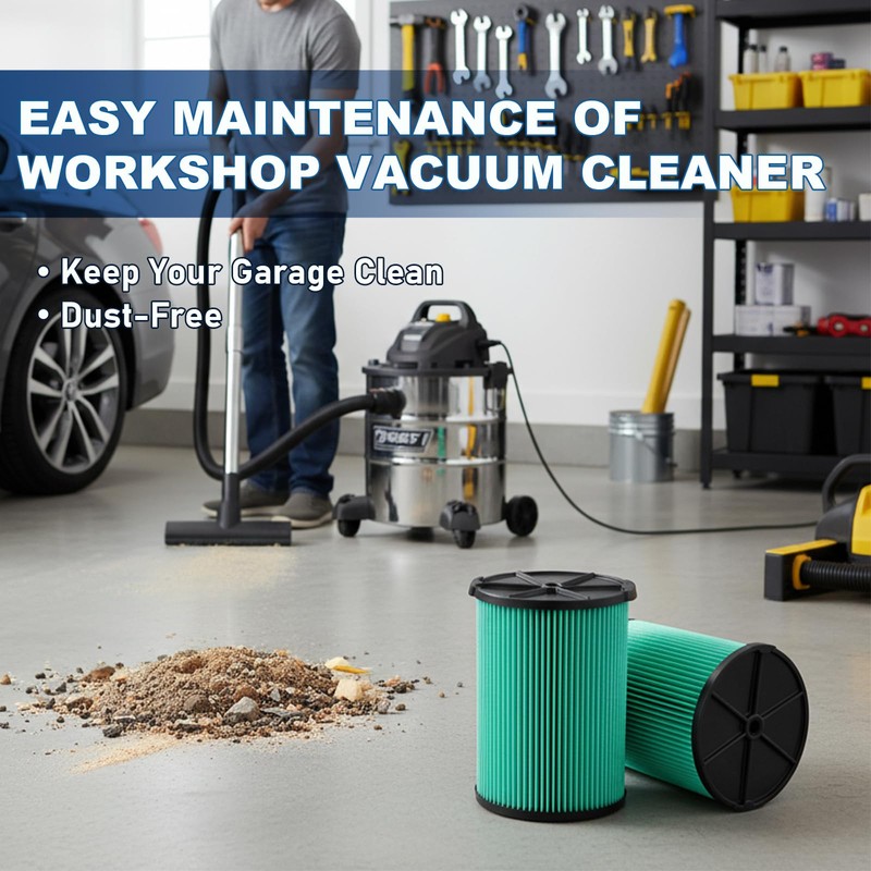 VF6000 HEPA Filter 2-Pack Compatible with Ridgid 5-20 Gallon Vacuums