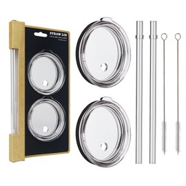 20 oz Tumbler Straw Lid, 2 Pack Replacement Lids for YETI 16oz Pint/20oz/24oz/25oz Straw Mug, Transparent Travel Tumbler Top with BPA Free and Shatter-proof