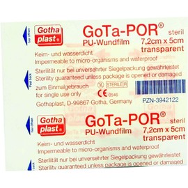 GOTA-POR PU Wound Film 7.2 x 5 cm Sterile Plaster Pack of 1