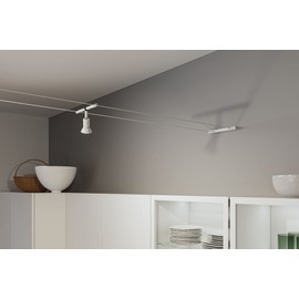 Paulmann 94604 Rope System Mounting Set Bracket Set of 2 Rope White Matt Wire Rope Metal Rail