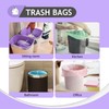4 Gallon 300pcs Trash Bags Colorful Clear Garbage Bags, Bathroom