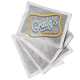 GRADY’S COLD BREW, New Orleans Style, 100% Arabica Ground Coffee & Chicory Pouches, TWO Boxes of Four Easy-to-Brew Bean Bags, Makes 24 drinks