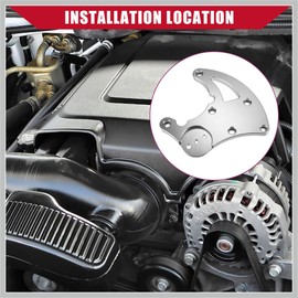 RATCHROLL A/C Bracket for GM R4 Compressor 1988-1995/ Front/Truck A/C Compressor for R4 LS/Aluminum / 1 Set Silver Tone Replacement Car Parts