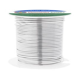 Mandala Crafts 16 Gauge Anodized Aluminum Craft Wire for Jewelry Making - 100 FT Colored Flexible Silver Wire - Bendable for Bonsai Armature Crafting Sculpting