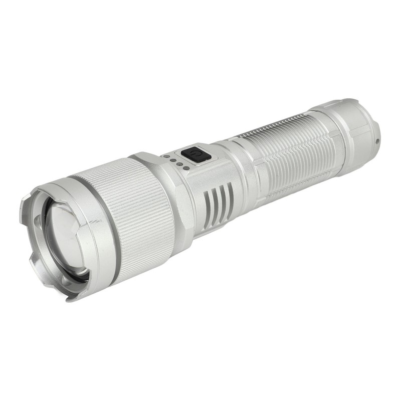 Rechargeable LED Flashlight High Luminous Flux 8000LM Telescopic Zoom Handheld