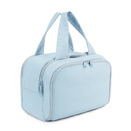 CN6029 Toiletry bag simple lightweight large wide opening toiletry bag fluffy cosmetic bag storage bag travel handbag:_Blue