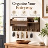 Rustic Wood Key Holder for Entryway – Wall Mounted Mail