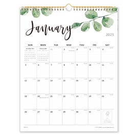 2025 Wall Calendar, Monthly Wall Calendar from January 2025 to June 2026, Perfect for Home Schooling Plan, Daily Blocks with Julian Dates, Premium Wall Calendar 2025-2026 for Organizing,15 x 12 Inches