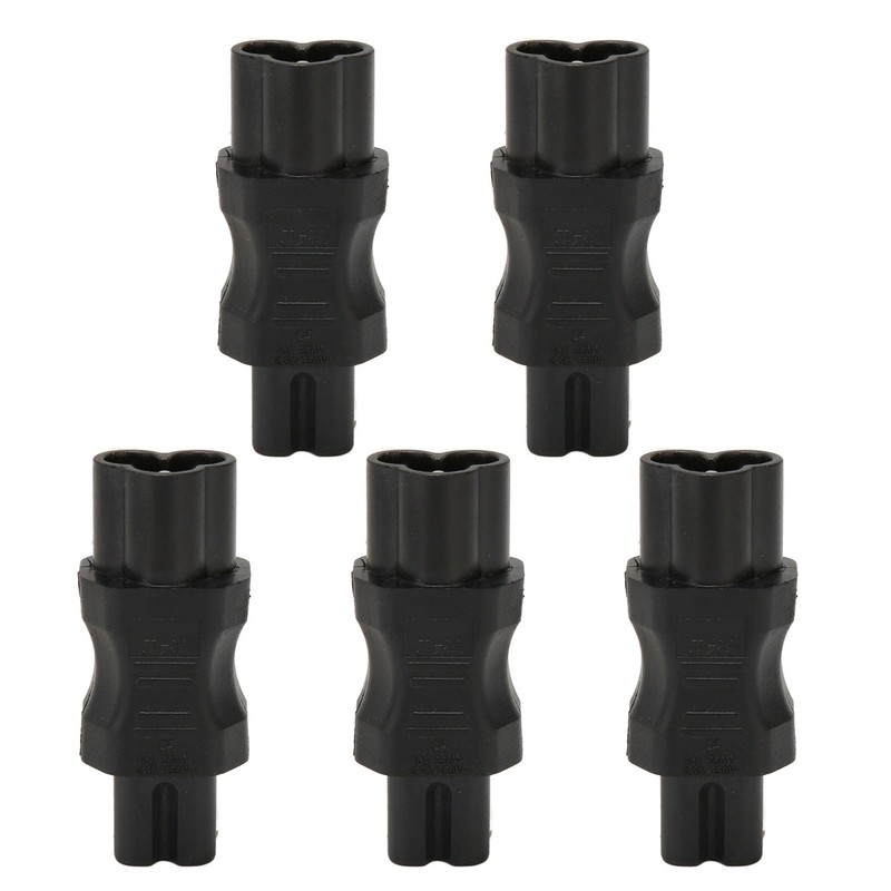5Pcs IEC320 C6 to C7 Receptacle Connector Power Adapter Supply