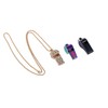 GIN GEOMIR 3-Pack Loud Sports Whistles with Lanyards - Ideal