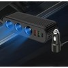 Kfz-Ladegerät Zigarettenanzünder Splitter 120 W Adapter Zigarettenanzünder mit 3 USB-Anschlüssen