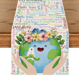 Earth Day Decorations Earth Day Table Runner Earth Day Party Favors Environmental Decorations and Supplies for Home Party Table