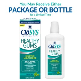 CloSYS Healthy Gums Mouthwash 32 Fl Oz, Pack of 2, Antiplaque, Anti-Gingivitis Mouthwash, Non-Burning, Non-Irritating