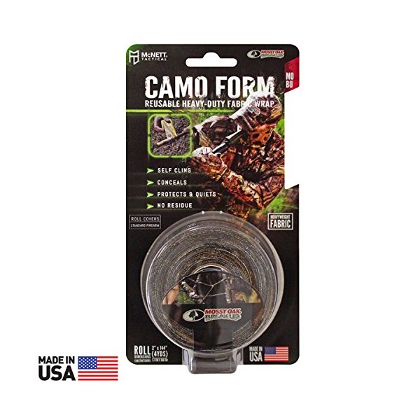 GEAR AID Camo Form Self-Cling and Reusable Camouflage Wrap, Mossy Oak Break Up Infinity, 2” x 144” Roll (19501)