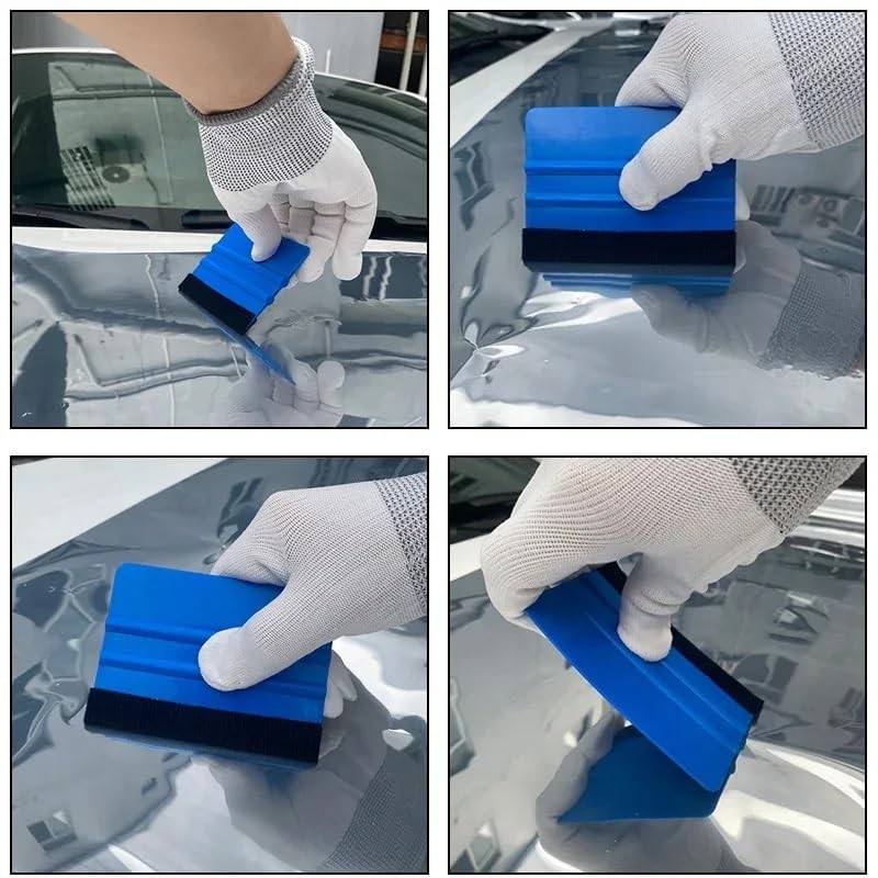 2Pcs Felt Edge Squeegee 4 Inch Car Vinyl Scraper Auto