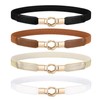WERFORU 4 Pieces Thin Belt Women's Elastic Waist Belt Stretchy