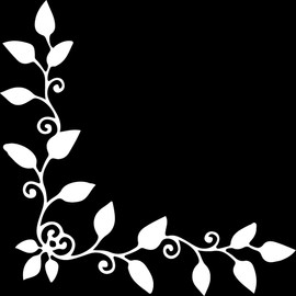 Transparent Decal Stickers Of Corner Leaf Vine Flourish Silhouette (White) Premium Waterproof Vinyl Decal Stickers For Laptop Phone Accessory Helmet Car Window Mug Tuber Cup Doo USCSKUS709805WH090622