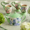 Garden Path 40 oz. Ceramic Teapot with Pink, Purple, and