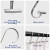 Metal Shower Curtain Hooks,Rust Proof Shower Curtain Rings for Bathroom,T-Bar
